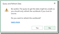 query and refresh data