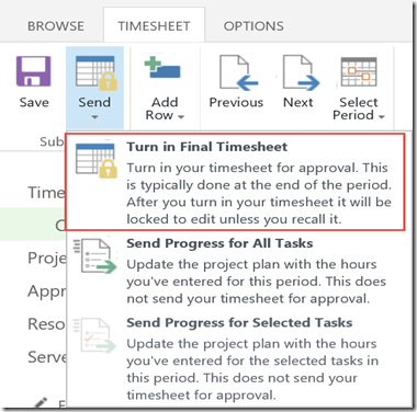 turn in final timesheet