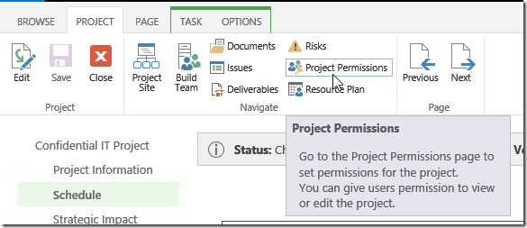 project permissions
