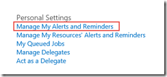 manage my alerts and reminders