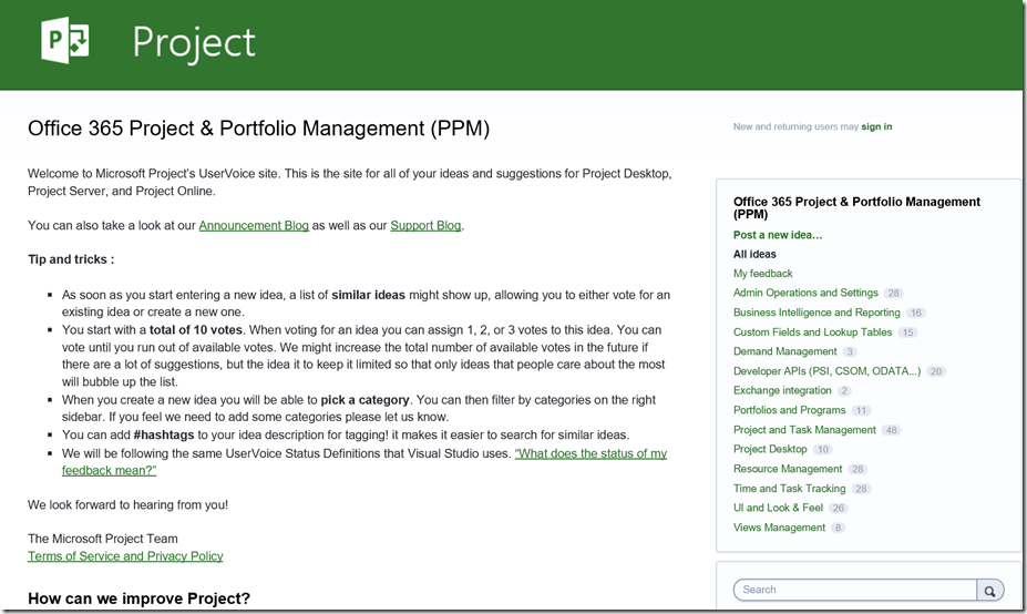 office 365 project and portfolio management 