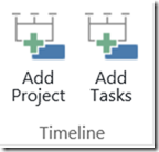 add project or task to timeline