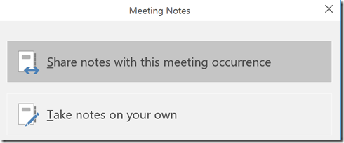 meeting notes options