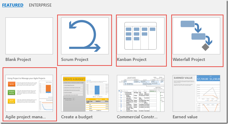 types of projects are scrum kanban waterfall and agile