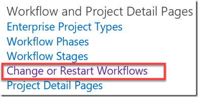 workflow and project detail pages